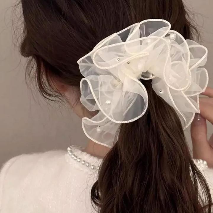 Immagine prodotto Avizar Haargummi leichtes Perlenstoff Gisèle (Elastico per capelli)