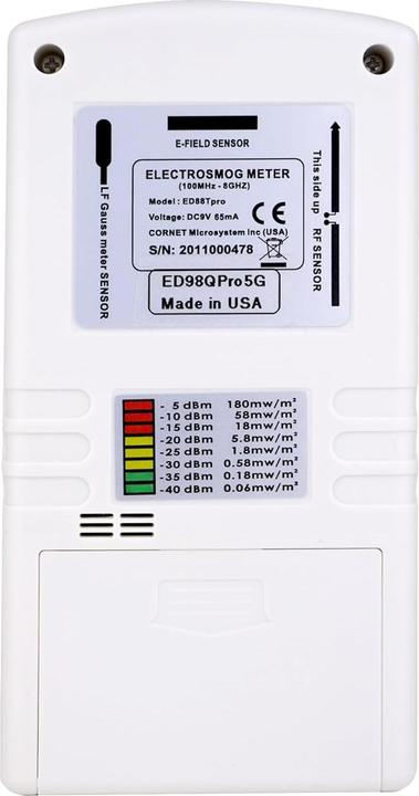 Actual product image RFandEMF Field strength meter