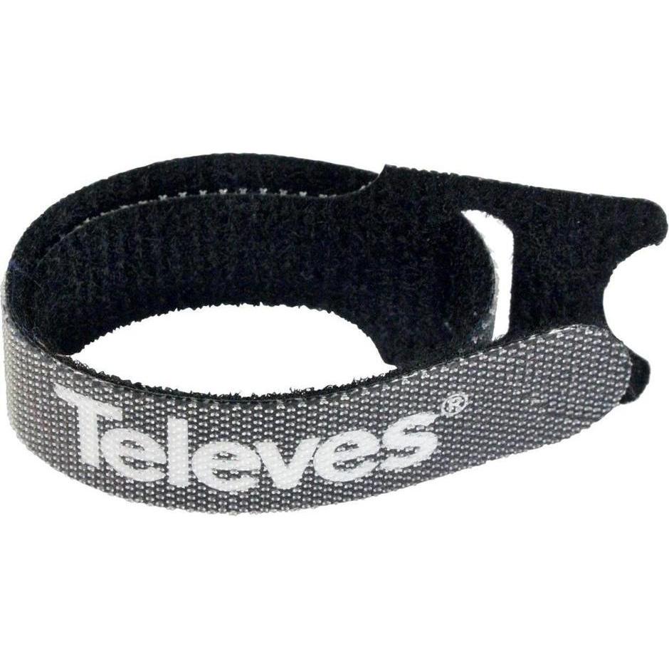 Thumbnail - Televes, Klettband, KBL Nylonklettband 10er-Pack schwarz -Logo B15/L250mm (15 mm)