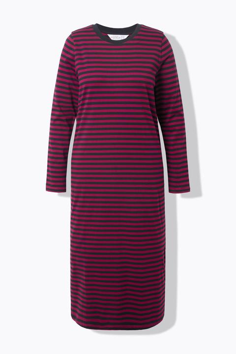 Produktbild Studio Untold Maxikleid, A-Line, Jersey mit Ringeln, Langarm (54)