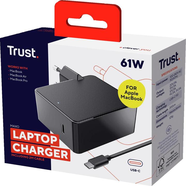 Actual product image Trust MacBook Maxo 61 W USB-C charger (61 W)