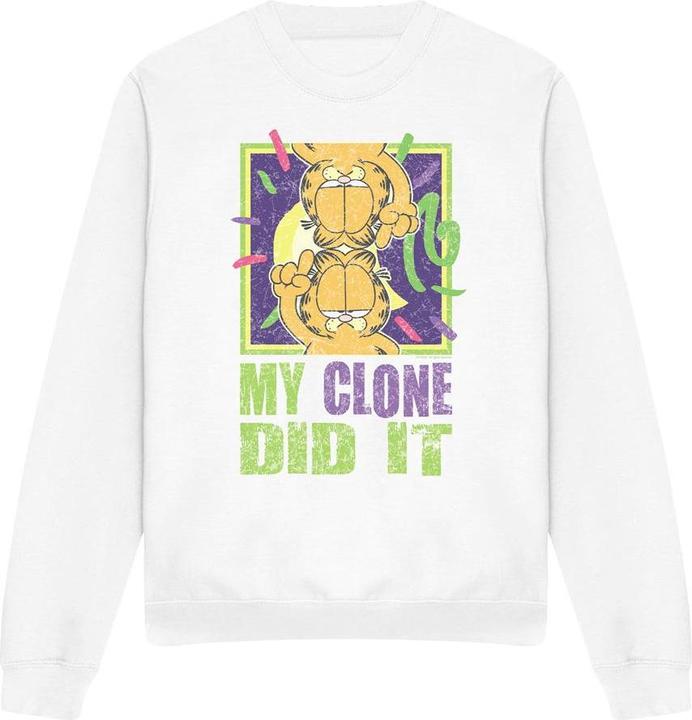Actual product image Garfield Unisex Adult My Clone Did It Sweatshirt (L)