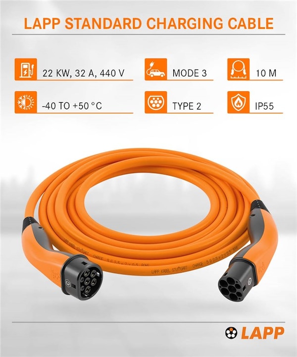 Produktbild Lapp Mobility EV-TYP2 Ladekabel (Typ 2, 22 kW, 32 A, 10 m)