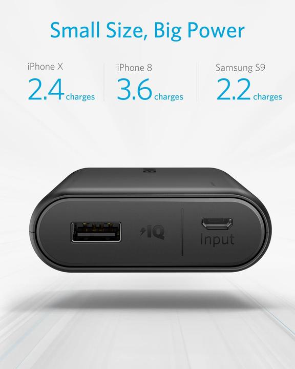 Image du produit Anker Banque d'alimentation PowerCore 10000mAh, noir (10000 mAh, 36 Wh)