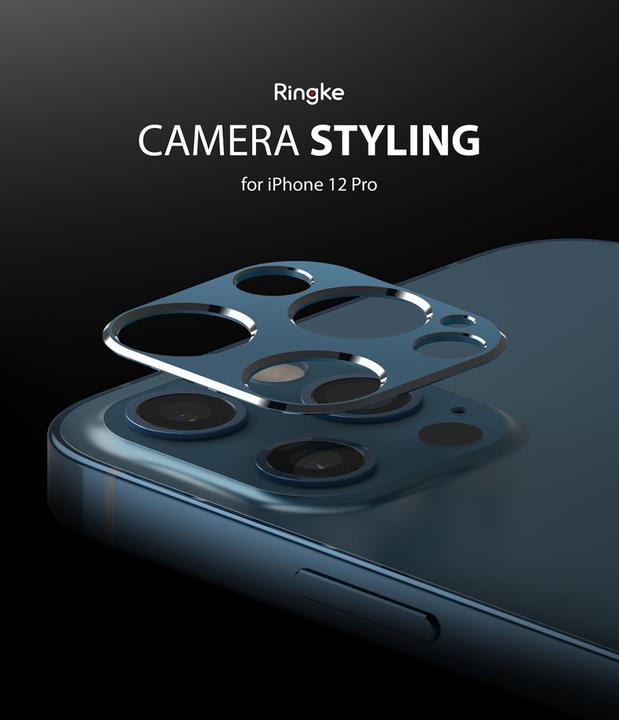 Produktbild Ringke iPhone 12 Pro/12 Pro Max Camera Styling camera island protector Silver (1 Stk., Apple iPhone 12 Pro, Apple iPhone 12 Pro Max)