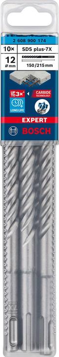 Produktbild Bosch Professional Zubehör EXPERT SDS plus-7X Hammerbohrer, 12 x 150 x 215 mm, 10-tlg. (12 Millimeter)