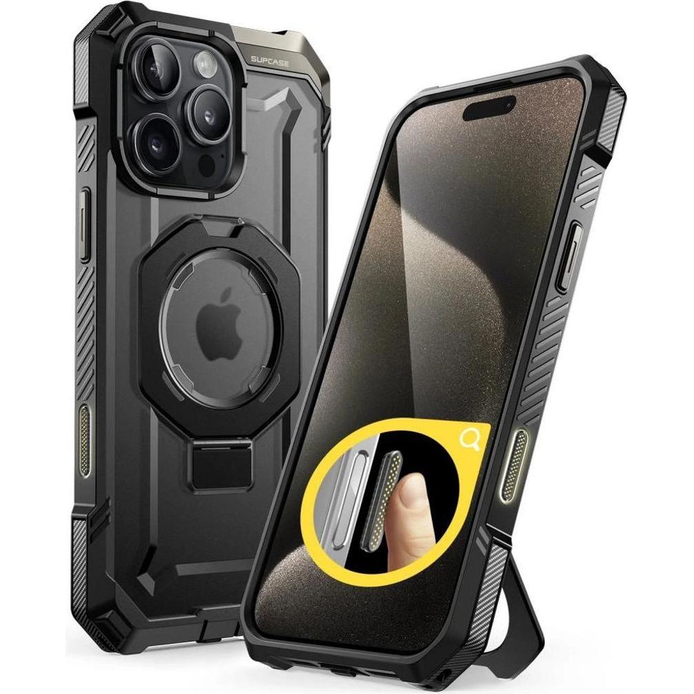 Supcase Ub Grip Mag Magsafe Iphone 16 Pro Black (Apple iPhone 16 Pro), Smartphone Hülle, Schwarz