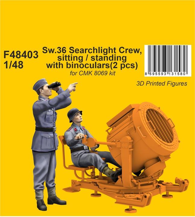 Actual product image CMK Sw.36 Searchlight Crew, sitting / standing with binoculars