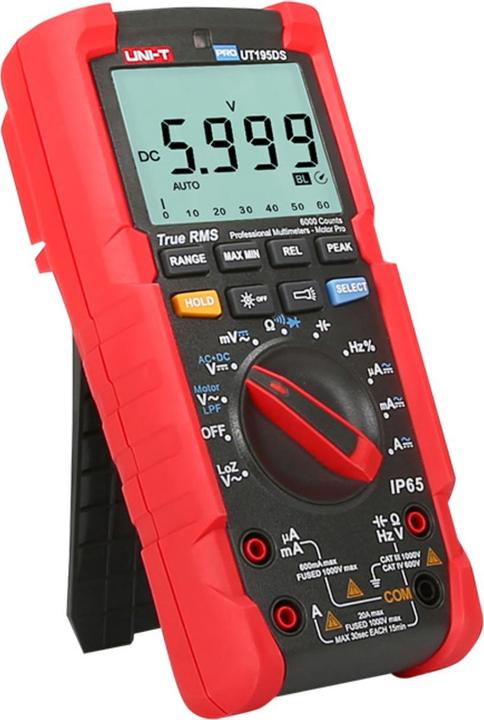 Image du produit Uni-T Multimètre numérique professionnel UT195DS (CAT III 1000V, CAT IV 600V)