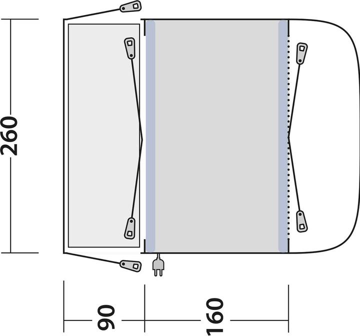 Actual product image Outwell Newburg 160 Air (Awning, 16.50 kg, 2 persons)