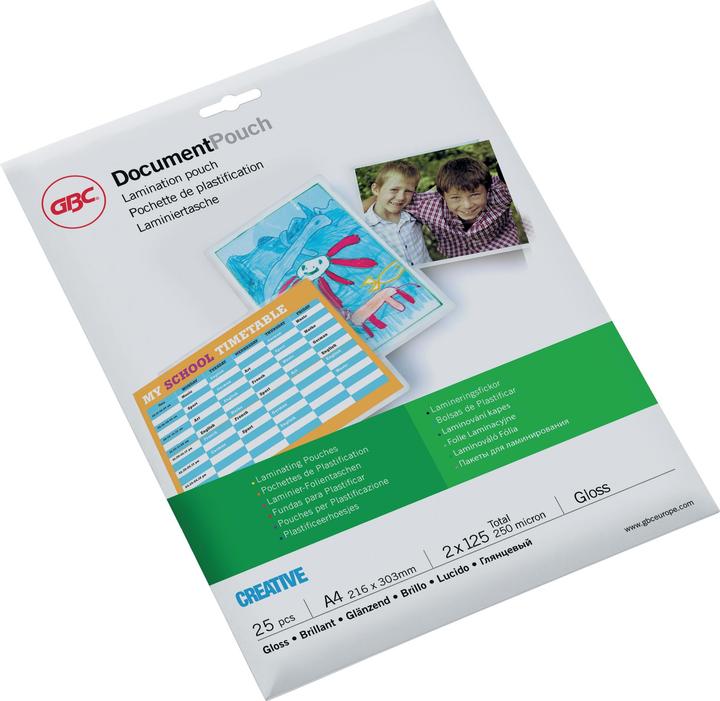 Produktbild GBC Laminiertasche (A4, 25 Stk., 125 µm)