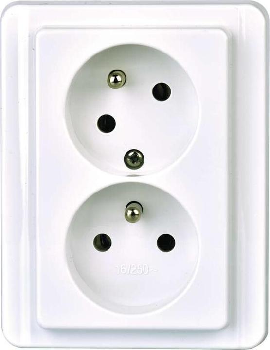 Produktbild Tesla Zásuvka dvojitá STANDARD 4FN15098.2101 B