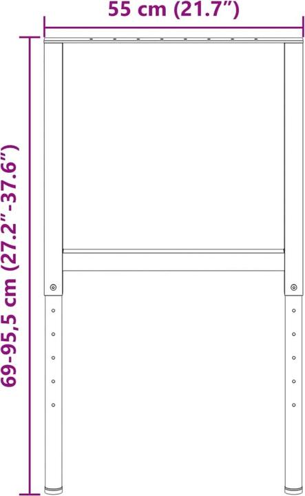 Produktbild vidaXL Metallrahmen