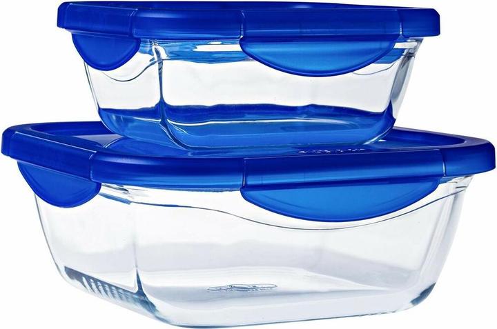 Immagine prodotto Pyrex Cook & Go rectangular glass food storage container/roaster with airtight and leakproof 4 clip (0.80 l)