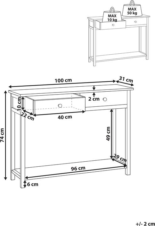 Image du produit Beliani Salton (100 x 31 x 74 cm)