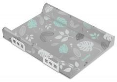 Sensillo Gepolsterte Wickelauflage mit Blumenmuster von Safety System, Grau