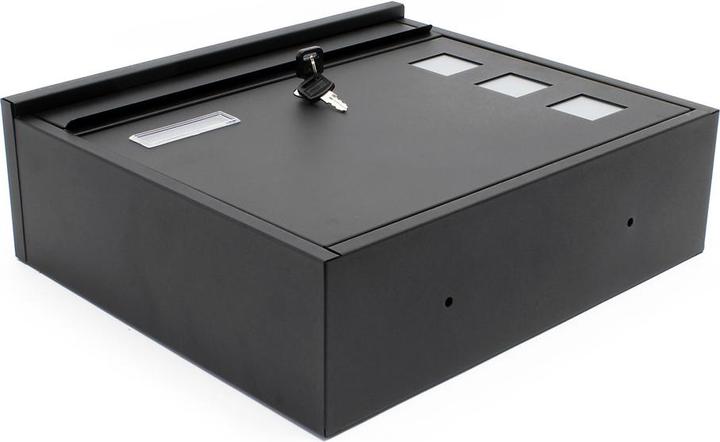 Produktbild Wiltec Briefkasten V12 360x115x315mm Schloss Namensschild Postkasten