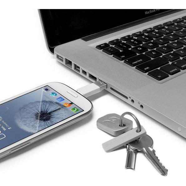 Thumbnail - BlueLounge Kii USB auf Micro-USB Schlüsselanhänger (USB, Micro USB), Mobilgerät Adapter, Schwarz