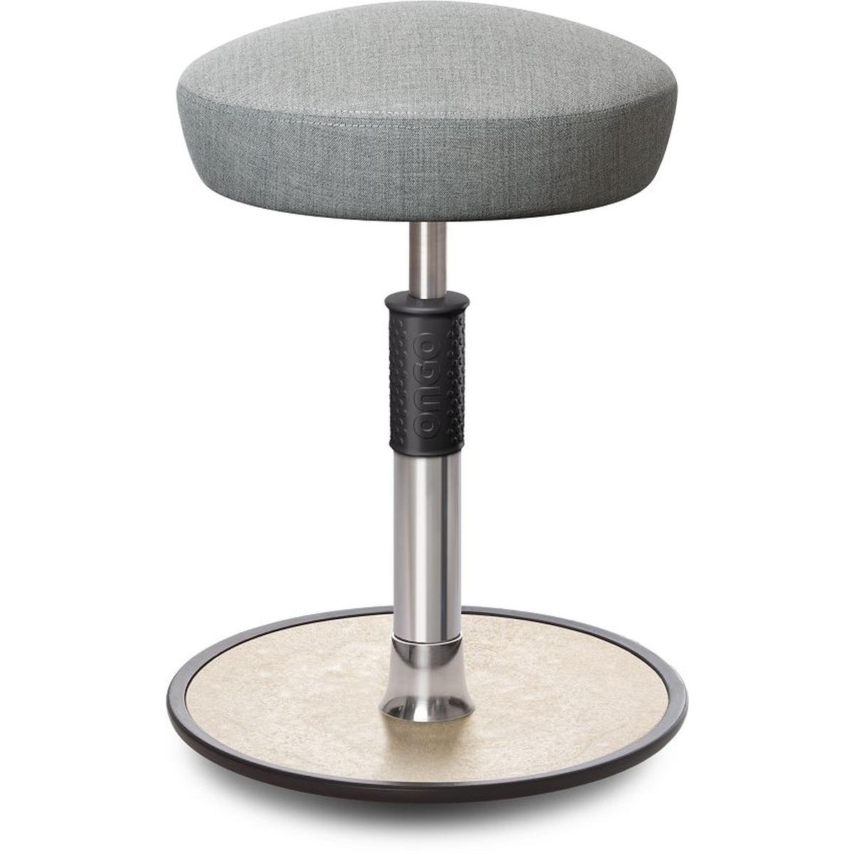 Ongo, Bürostuhl, Sitz- Stehhocker Free Regular Hutsitz kvadrat Remix Hellgrau chrom /creme