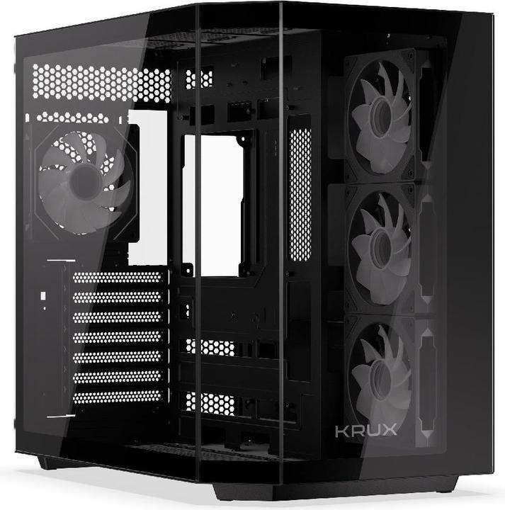 Produktbild Krux Empero (schwarz, Tempered Glass x 2) (ATX, mATX, Mini-ITX)