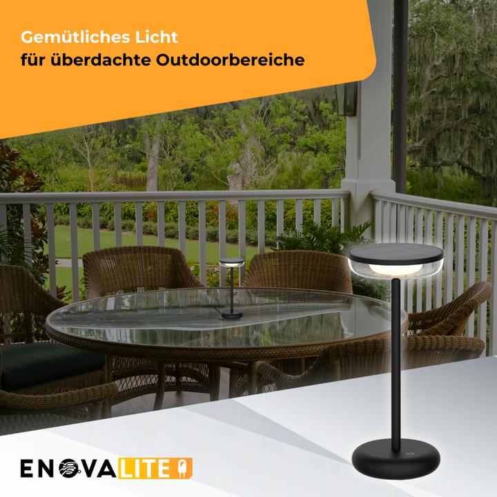 Produktbild Enovalite LED-Akku-Tischleuchte, Solar- u. Netzbetrieb, dimmbar, 2700K (160 lm)