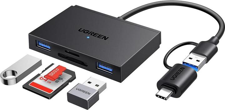 Productafbeelding Ugreen 4-in-1 USB-C/USB-A Memory Card Reader (USB 2.0)