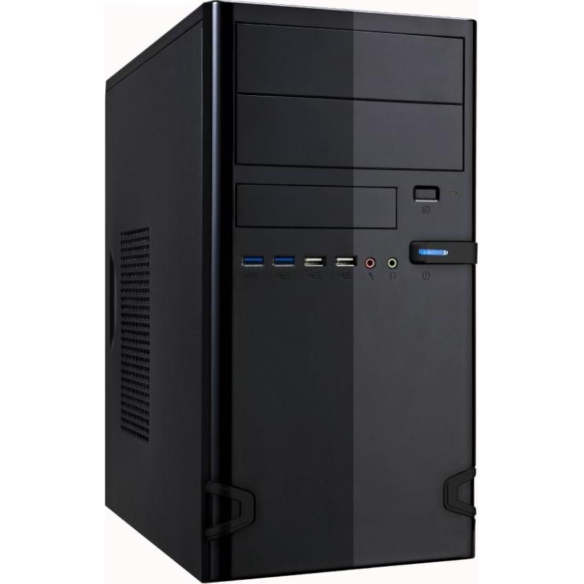 Linkworld Geh Micro ATX 727-22 - Kein Netzteil - Midi/Minitower (Micro-ITX), PC Gehäuse, Schwarz