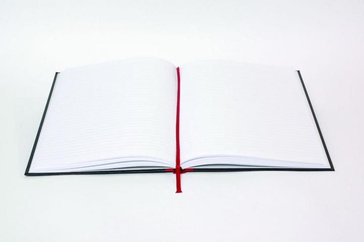 Actual product image Oxford Notebook Black 'n Red bound (A4, Lined, Hardcover)