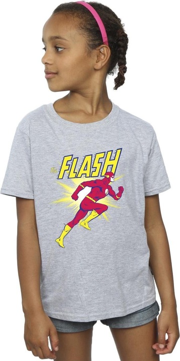 Actual product image Girls The Flash Running Cotton T-Shirt (128)