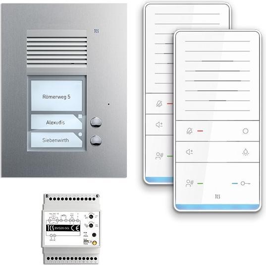 Produktbild TCS Audio-Sprechanlagen-Set Unterputz für 2 Wohneinheit