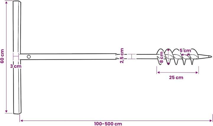 Actual product image vidaXL Erdbohrer (80 mm)