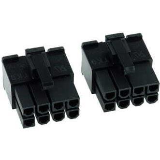 Phobya VGA Power Connector 8Pin Stecker, 2 Stück, Elektronikkabel + Stecker, Schwarz