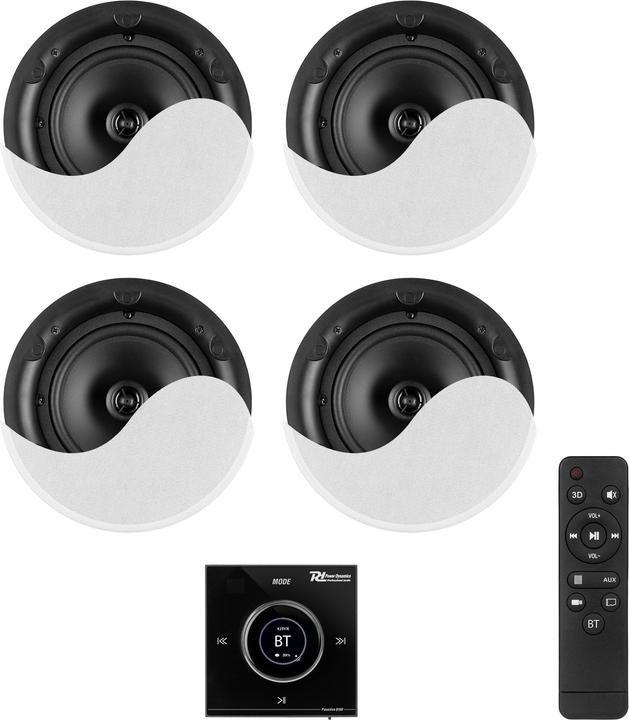 Actual product image Power Dynamics Powerline B100BSet In-Wall Amplifier with 4 Ceiling Speakers (Amplifier)