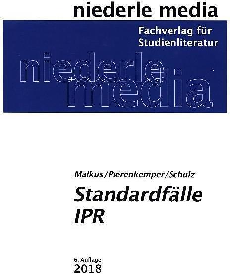 Produktbild Standardfälle IPR (Deutsch, Martin Malkus, Martin Schulz, Roger Pierenkemper, 2022)