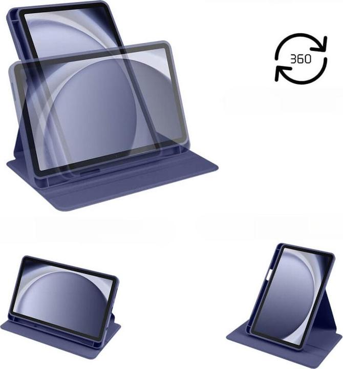 Actual product image Cover-Discount Galaxy Tab A9+ - 360-degree cover dark blue (Galaxy Tab A9+)
