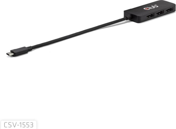 Produktbild Club 3D Club3D MST-Hub USB 3.2 Typ C > 3x DP 4K60Hz St/Bu retail (USB-C)