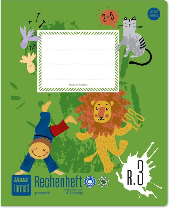 Image du produit Ursus Cahier d'école R.3 19.5 x 24 cm quart, Quadrillé, Vert (19,5 x 24 cm, Quadrillé, Couverture souple)