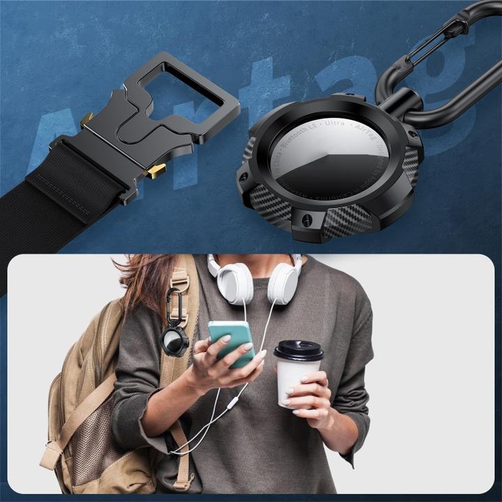 Produktbild Ueli Express Extreme Outdoor Schlüsselanhänger Halterung für Apple AirTag Schwarz