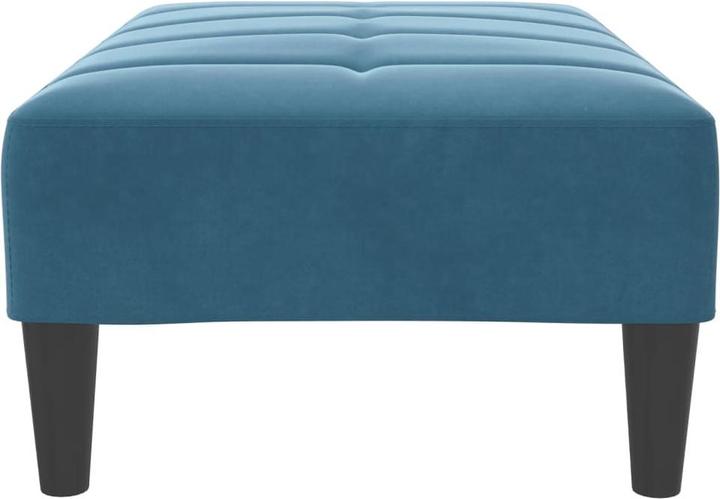 Image du produit VidaXL Repose-pieds Bleu 77x55x31 cm Velours