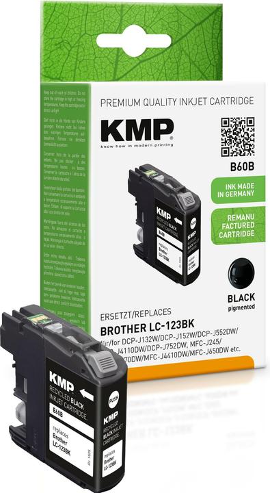 Produktbild KMP Tinte ersetzt LC123BK (BK)