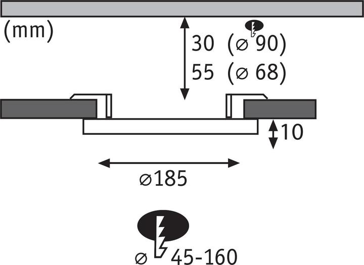 Produktbild Paulmann Einbaupanel Veluna VariFit (1500 lm)