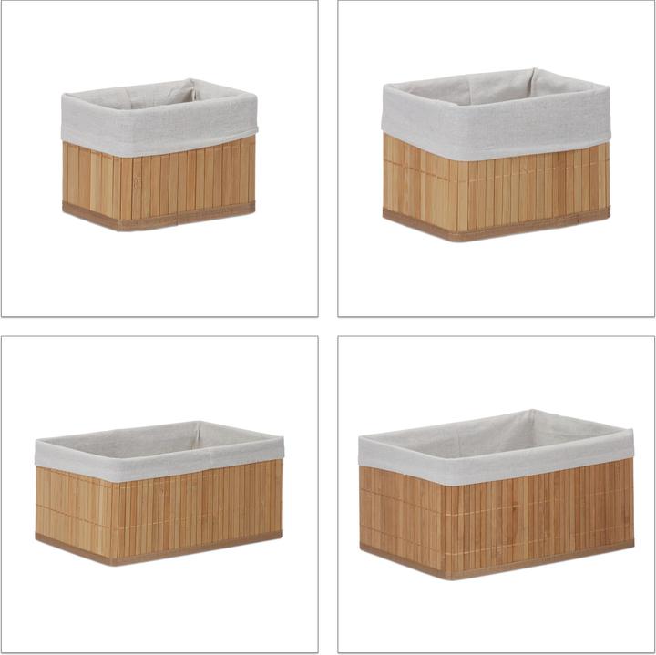 Image du produit Relaxdays Set de 6 paniers de rangement (35 x 25 x 17 cm)