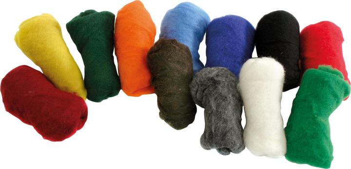 Actual product image VBS Sheep's wool" felt set, 100 g, 12 colours