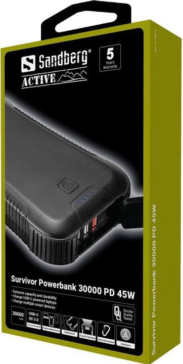 Actual product image Sandberg Survivor (30000 mAh, 45 W, 111 Wh)