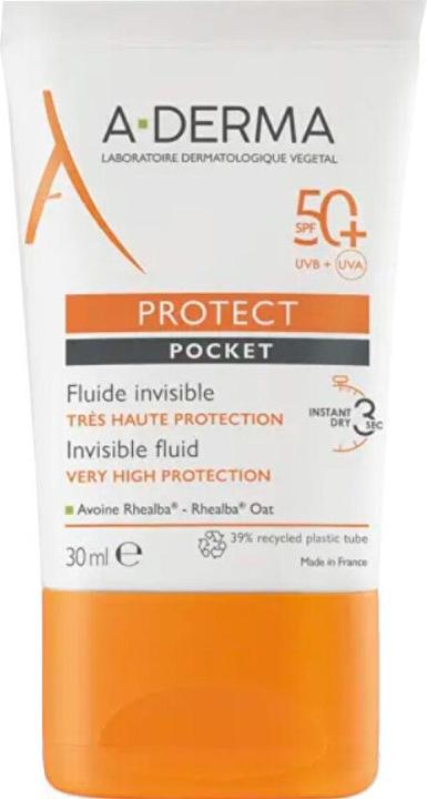 A-Derma Protect Pocket Onzichtbaar Vloeibaar SPF50+ (SPF 50+, 30 ml)