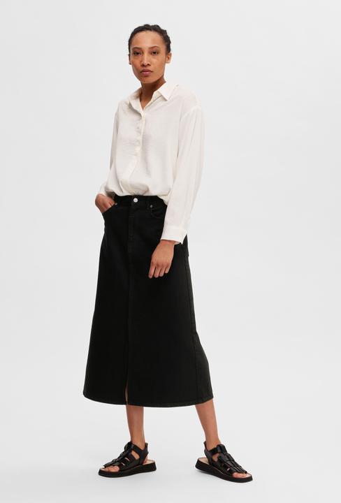 Image du produit Selected Jupe midi en jean noir (36)