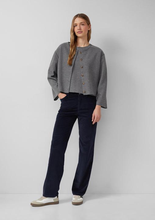 Produktbild s.Oliver Sweatshirt Jacke Strickjacke im Boxy Fit (38)