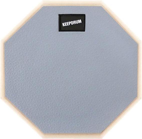 Actual product image keepdrum DP-GY8 Practice Pad Grey with Pad Stand