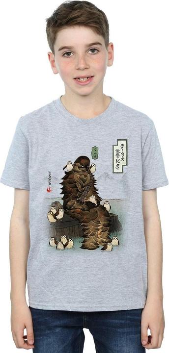 Image du produit Star Wars - T-shirt THE LAST JEDI JAPANESE CHEWBACCA PORGS - Garçon (116)
