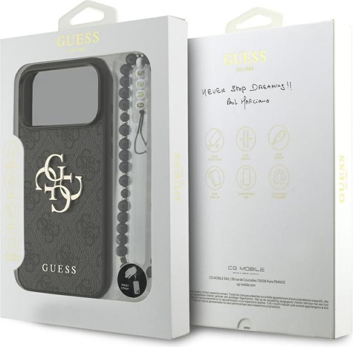 Actual product image Guess - Hardcase 4G Classic Logo with Strap (GUHCP17XP4GMGSK) - iPhone 17 Pro Max - Black (Apple iPhone 17 Pro Max)